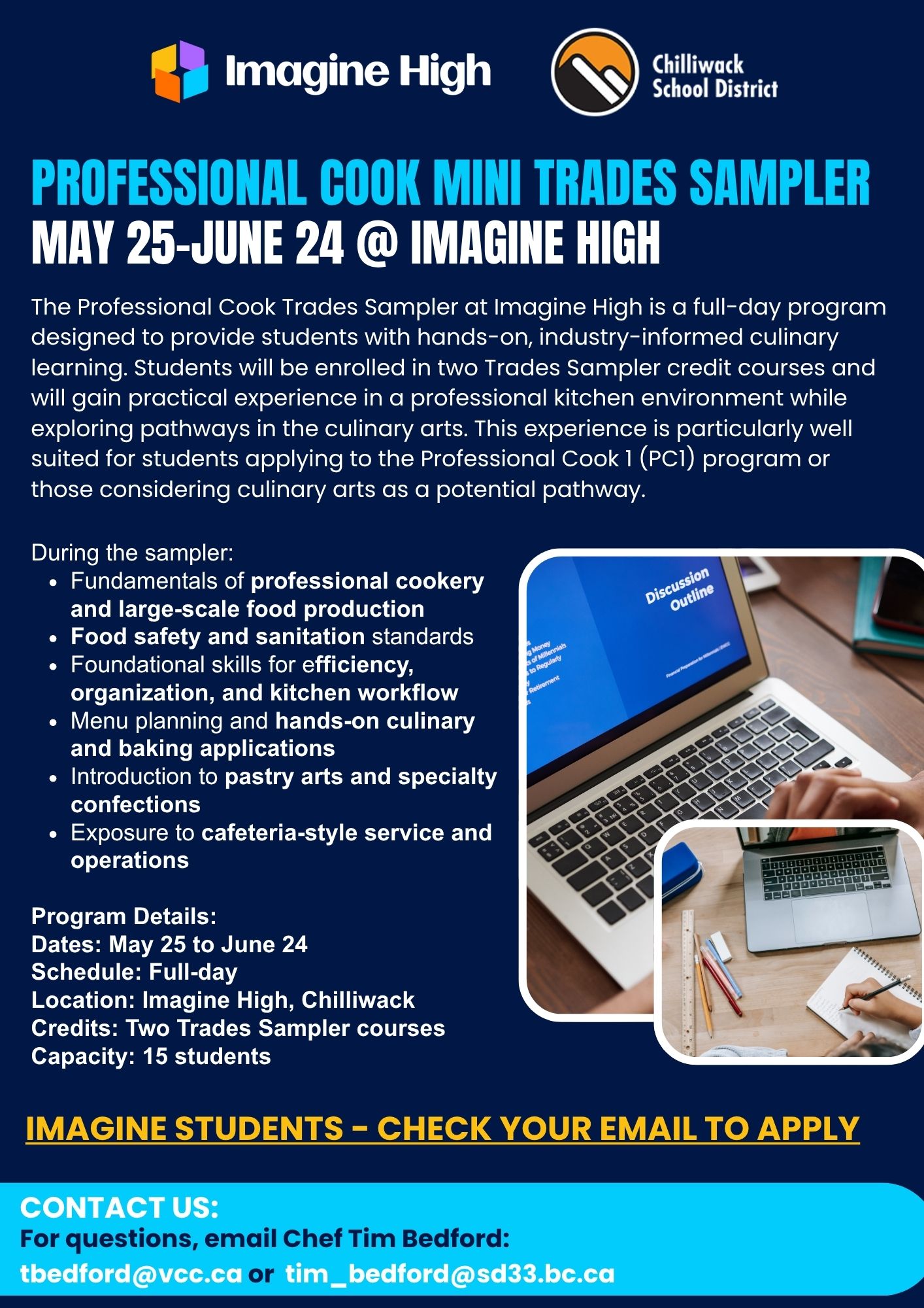 Professional Cook Mini Trades Sampler